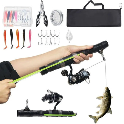 Carbon Fiber Fishing Poles and Reels Combo for Projecting Lures