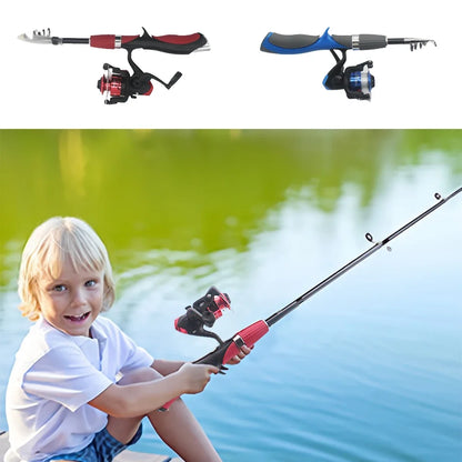 Child Telescopic Fishing Rods With Spinning Reel