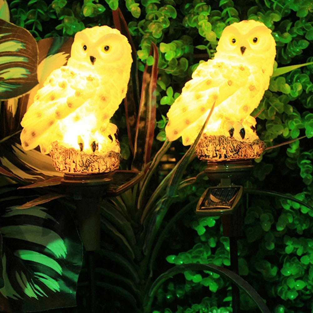 Solar LED Lights Lawn Stake Owl