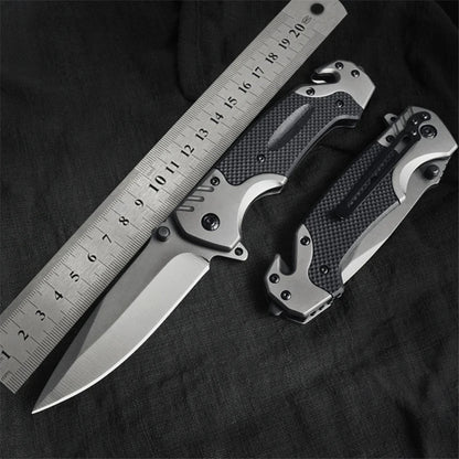 Steel Camping Folding Knife for Man High Hardness Outdoors Self Defense Survival Military Tactical Pocket Knives for Hunting
