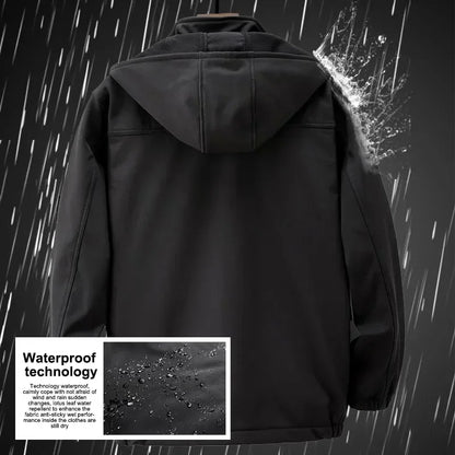 2026 New Hiking Jackets Suit Winter Men's Padded Thickened Cold Windproof Waterproof Warm Riding Outdoor Mountaineering Clothing