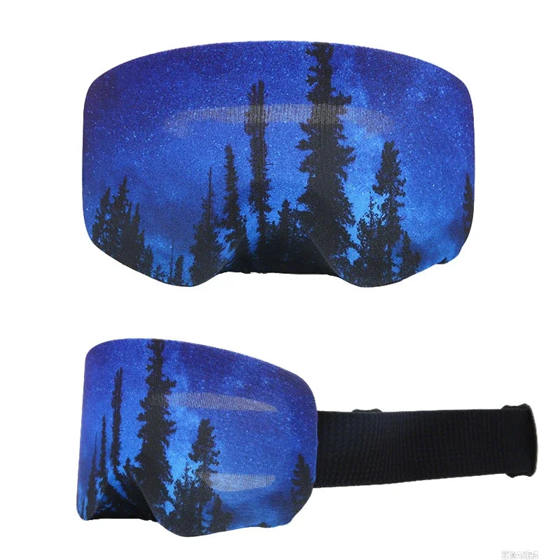 Ski Goggle Cover Single Double Board Snow Glass Protector Cover Portable Anti-Scratch Ski Goggle Lens Cloth Skiing Eyewear Cover