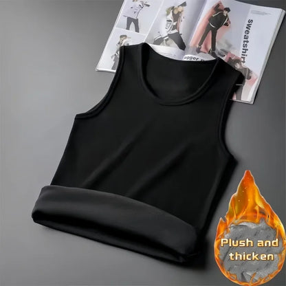 Autumn Winter Thermal Underwear Man Sleeveless Vest Thermo Lingerie Men's Warm Top Thickening Thermo Vest Undershirt