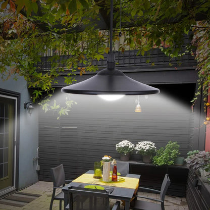 Solar Lamp Solar Pendant Light 2 Control Modes 8 LED Solar Shed Light with Remote Control Pull Cord Switch for Indoor Outdoor