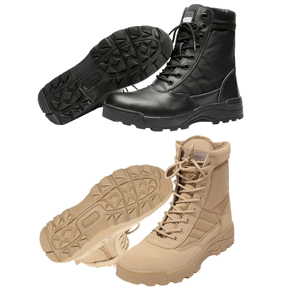 Desert Combat Boots Breathable Outdoor Hiking Boots High-top Hunting Training Boots Lightweight Non-Slip for Men