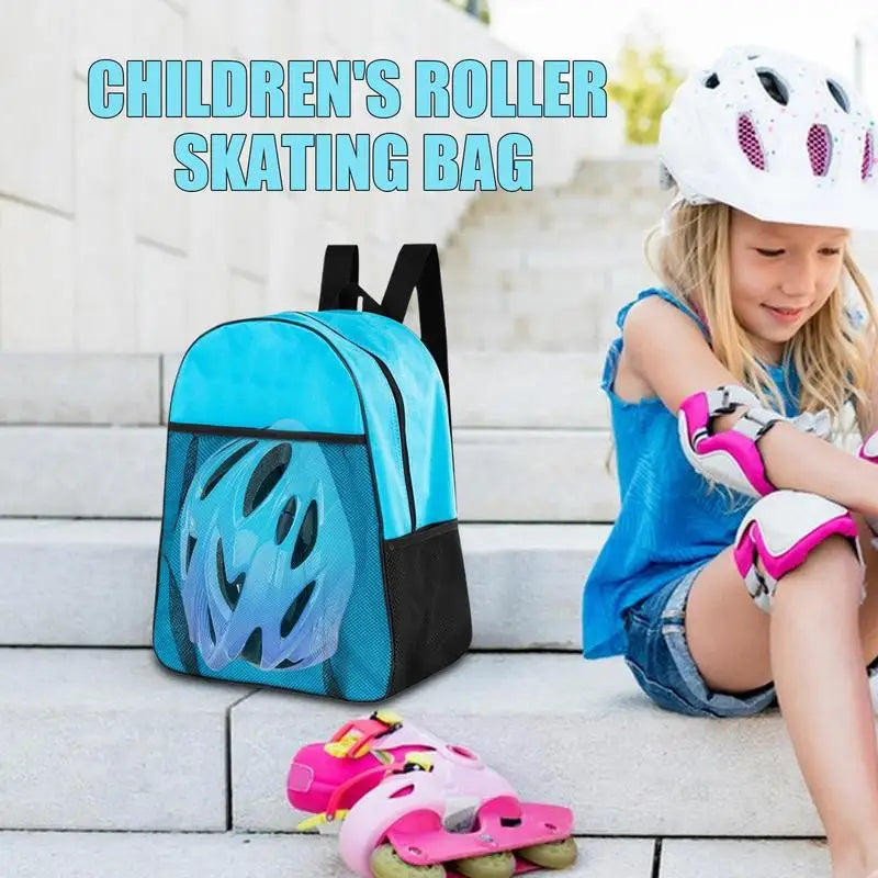 Roller Skates Backpack Compartmented Comfortable Portable Waterproof Skate Case  Multi-functional Sports Backpack For Knee pads