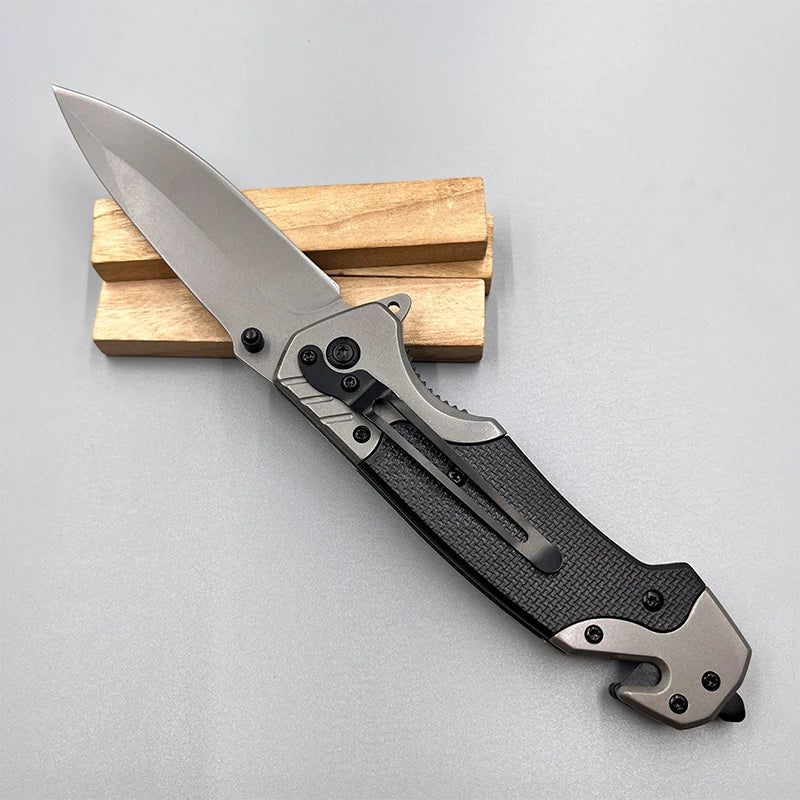 Steel Camping Folding Knife for Man High Hardness Outdoors Self Defense Survival Military Tactical Pocket Knives for Hunting