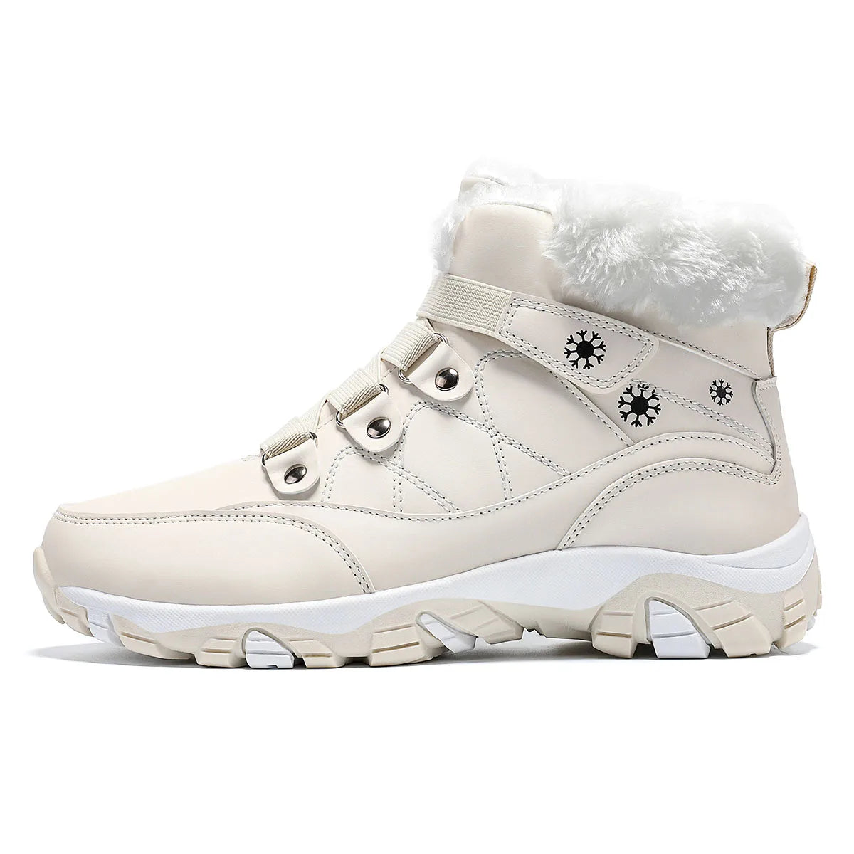 Womens Winter Boots Warm Fur Lined Snow Boots Comfortable Ankle Booties Outdoor Hiking Boots for Women