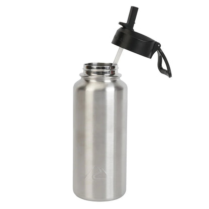 Insulated Stainless Steel Water Bottle Flip Top Lid Vacuum Sealed Durable Camping Travel Bottle Dishwasher Safe Sweat Proof 32oz