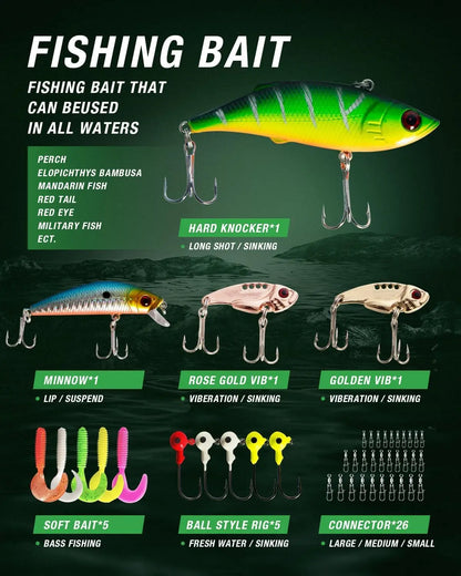 Fishing Rod and Reel Telescoping Pole  Travel Kit with Carrier Bag