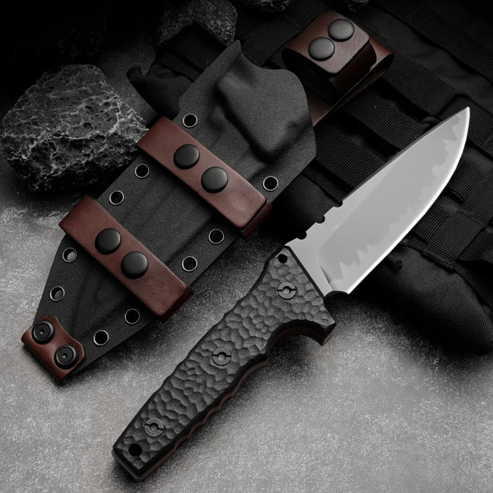 High hardness straight knife, wilderness survival knife, can be used outdoors, camping, rescue, survival, men's gift
