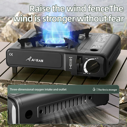 Cassette Stove Household Outdoor Portable Stove Grill 2900W High Fire Gas Stove Suitable for Outdoor Camping Kitchen Barbecue