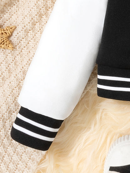 1PCS Autumn Winter Tween Girls Clothes  Boots On The Grounds Double Sided Print Short Cropped School Style Girl Baseball Jacket