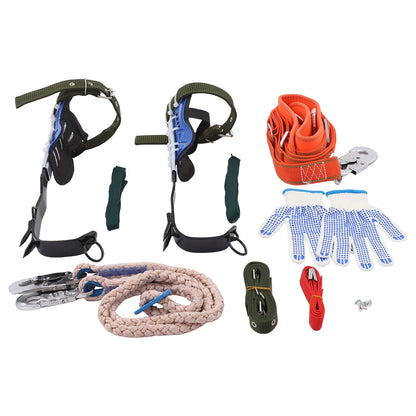 330lbs Rated Tree Climbing Equipment, Galvanized Steel Claws with Non-Slip Pedals & Adjustable Safety System for Outdoor Work