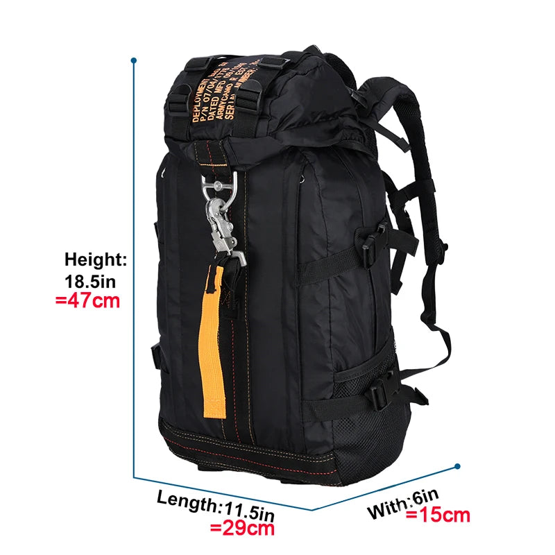 LQARMY Military Tactical Backpack Army Rucksack Camping Hiking Climbing Gear Bushcraft Travel Bags Durable Sports Backpacks