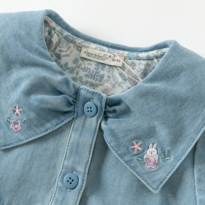 Dave Bella Spring Denim Jacket for Girls Long Sleeve Autumn Bloust Coat Children Casual Outdoor Cloak Coat DB3241442