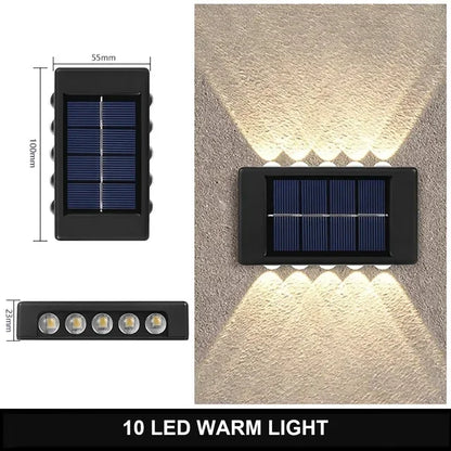 Solar LED Light, Outdoor Waterproof Wall Lamp, Dusk to Dawn Fence Up And Down Luminous Lighting  for Summer Garden Yard Porch