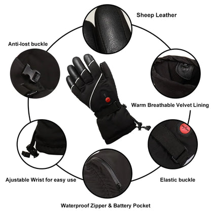 SAVIOR HEAT Rechargeable Heated Gloves for Men Waterproof Women  Thermal Gloves for Motorcycle Ski Cycling Electric Battery