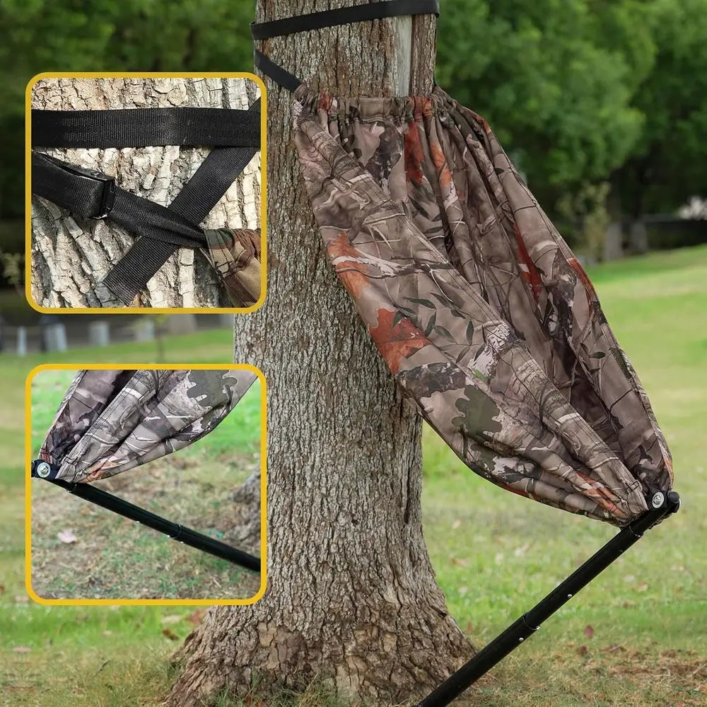 Double-Sided Portable Lightweight Tree Hammock Chair for Camping and Hunting