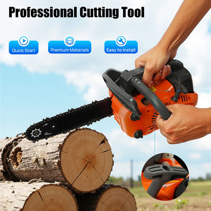 Top Handle Chainsaw Gasoline Chainsaw 2-Stroke Engine Chainsaw 12 Inch Gasoline Chainsaw 25.4Cc