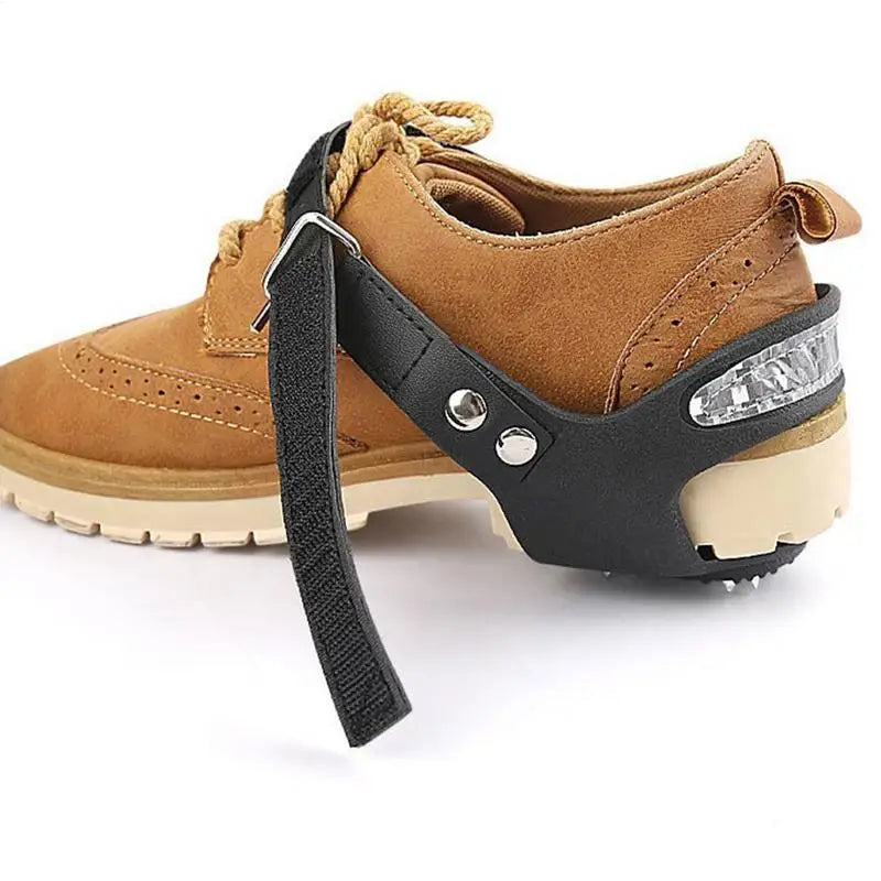 Snow Shoe Spikes Anti-Slip Stainless Steel Gripper Spike Snow Shoe Ice Cleats Snow Grips Reflective Climbing Crampons