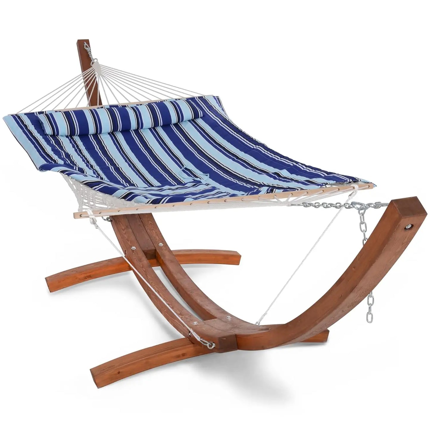 Hammocks Double Hammock with Wooden Stand Included, Outdoor Hammocks for Outside, 475 lbs Capacity, Dark Gray, Customized