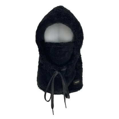 Adjustable Winter Balaclava Hat with Sherpa Hood and Windproof Ski Face Cover for Men and Women