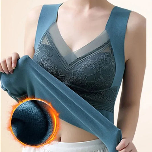 Winter Thermal Underwear Plus Size Vest Thermo Lingerie Women Warm Clothing Warm Top Inner Wear Autumn Thermal Shirt Undershirt
