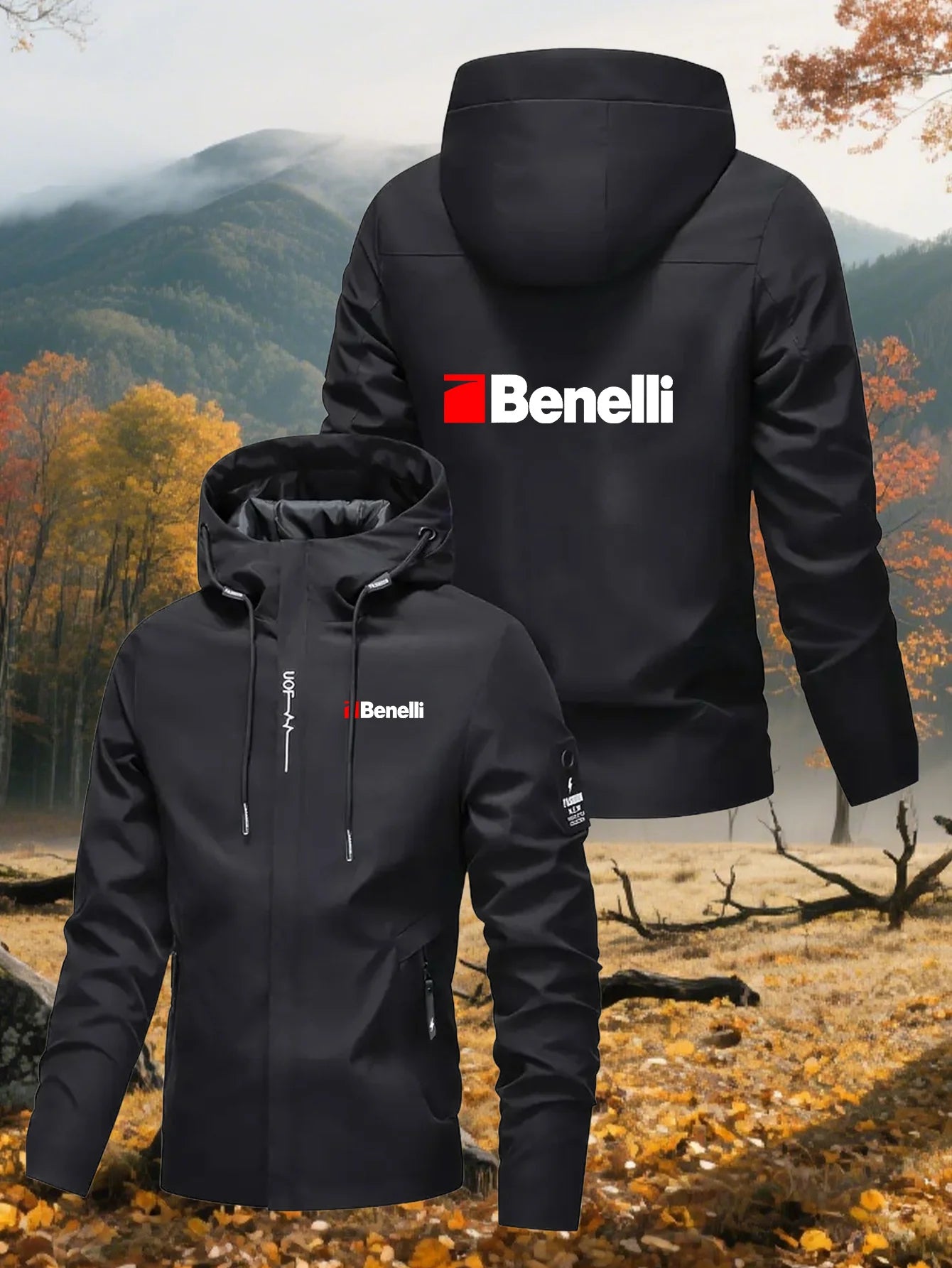 Men's hooded outdoor jacket, suitable for hiking, mountaineering, and daily travel, breathable and durable. Sports windbreaker