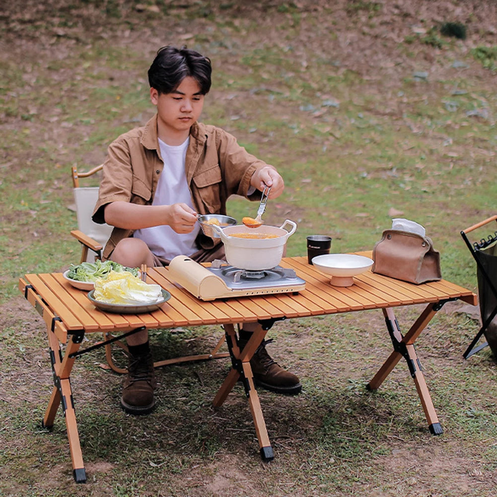Folding Outdoor Cooking Set 304 Stainless Steel Camping Cookware Set with Spatula/Spoon Outdoor Camping Gear Cooking Accessories