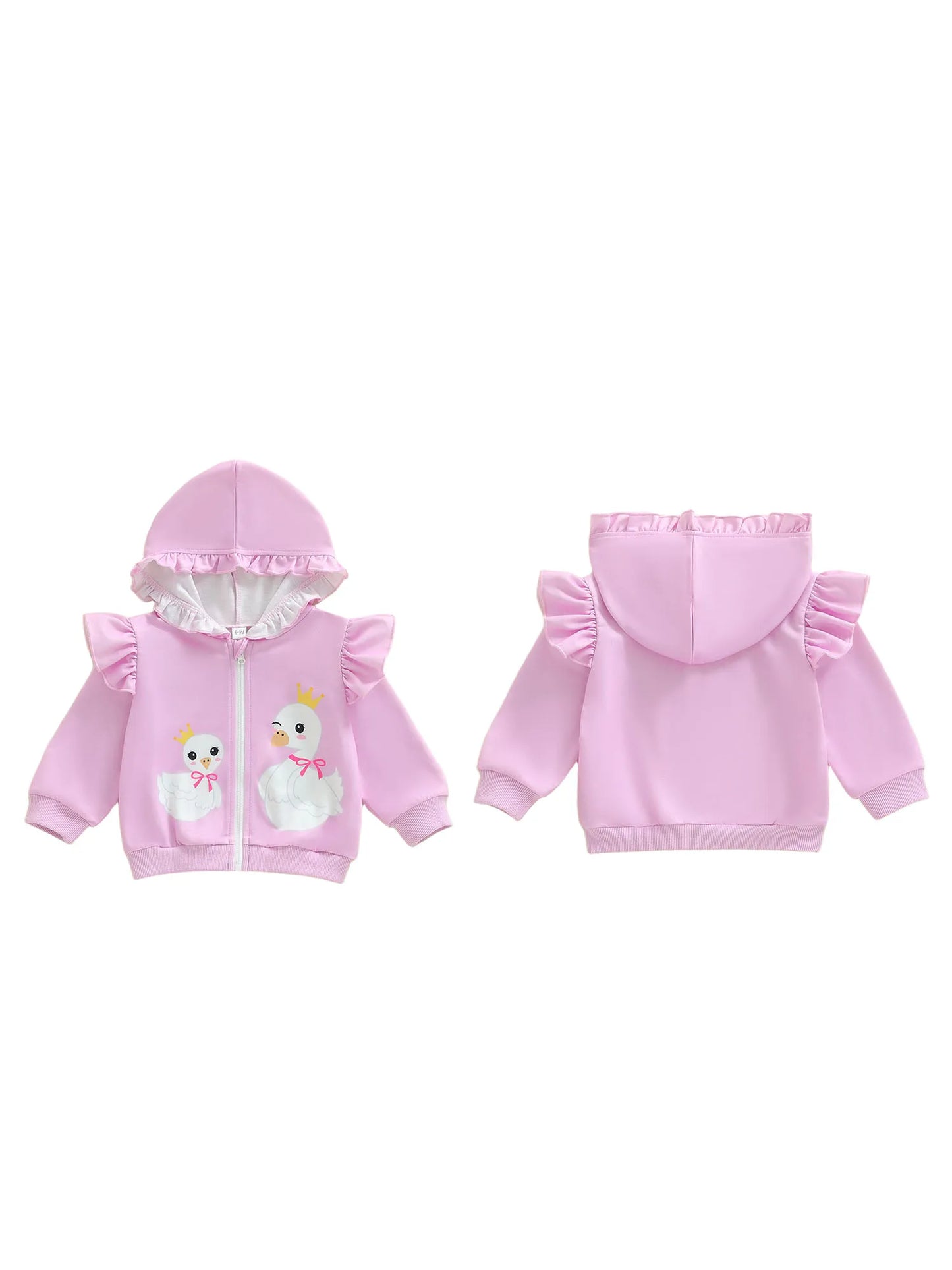 Stylish Toddler Girls Coat Chic Floral Print Long Sleeve Hooded Jacket Warm Outwear Autumn Clothing for Kids