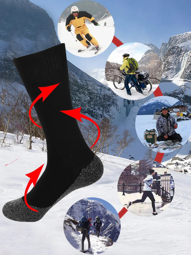 Breathable Constant Temperature Stockings Acetate Fibers Keep Warm Ski Stocking Unisex Compression Stockings for Indoor Outdoor