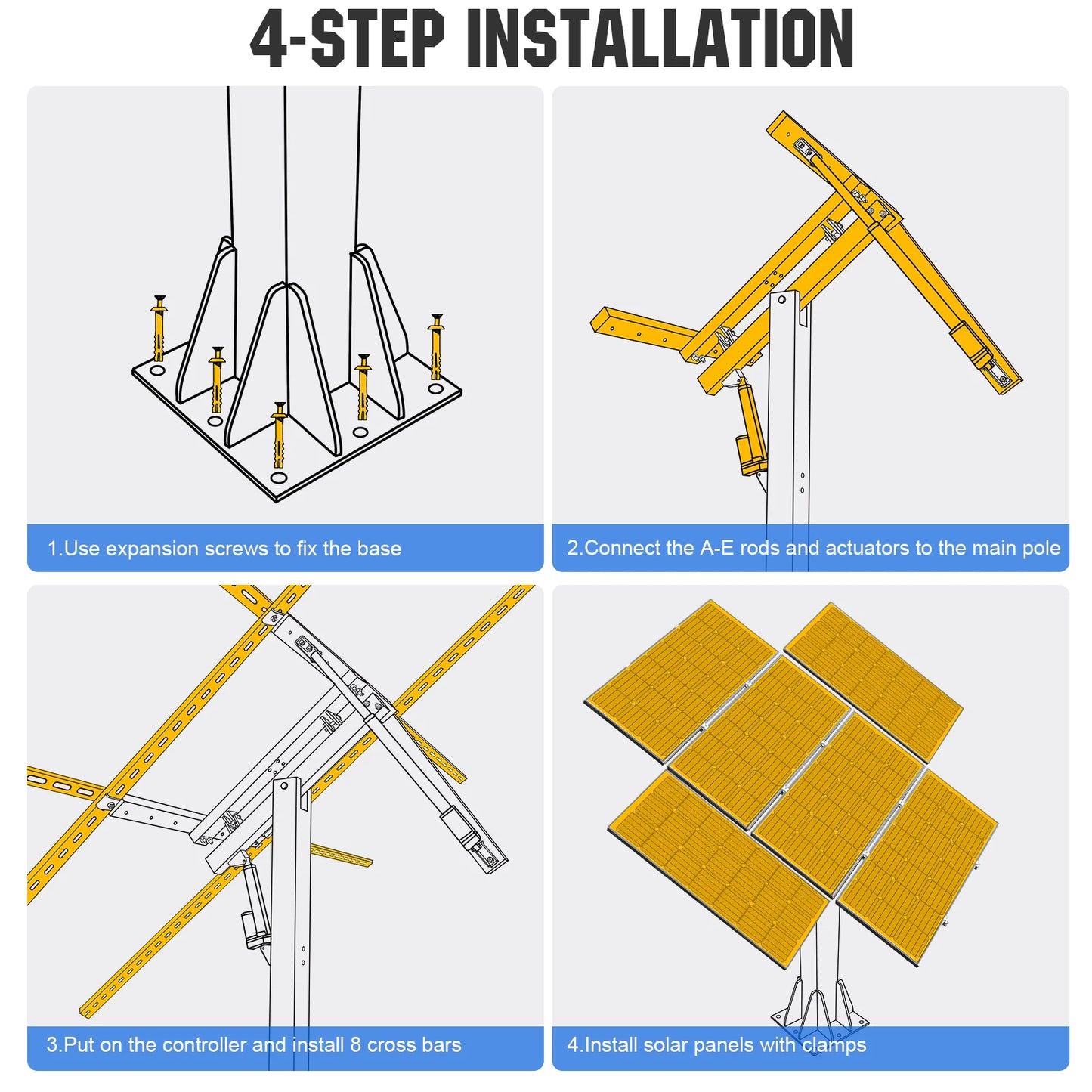 ECO-WORTHY Solar Panel Dual Axis Tracking System
