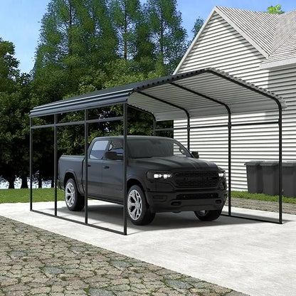 Metal Carport, Heavy Duty Carport Canopy with Galvanized Steel Frame and Roof, Outdoor Storage Shed, Car Tent Garage Shelter