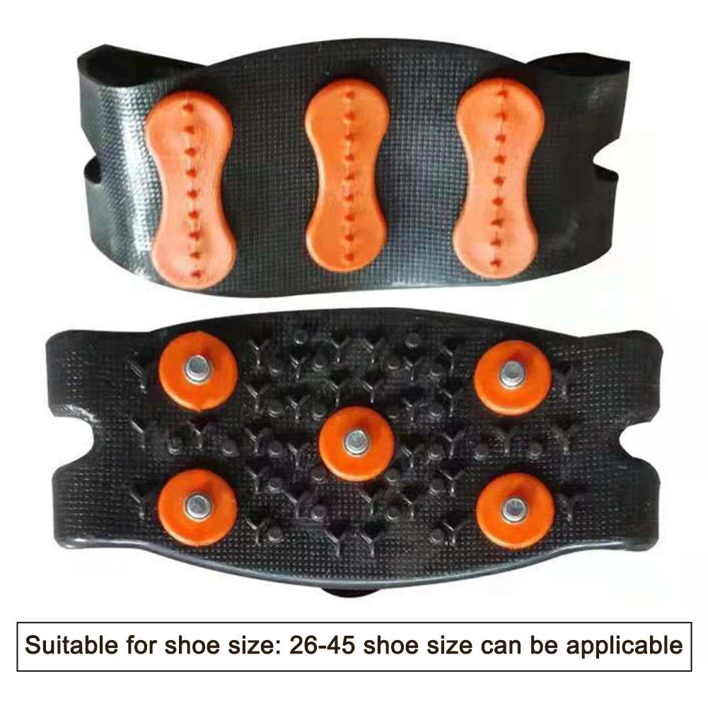 5-Stud Climbing Crampons Anti Slip Mountaineering Cleats Unisex Bundled Crampons Walking Hiking Accessories