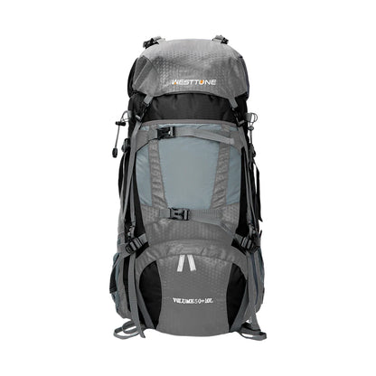 WESTTUNE 60L Explorer Internal Frame Backpack with Rain Cover Outdoor Backpack for Hiking Camping Backpacking Travel