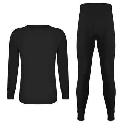 Long Johns Thermal Underwear Set for Men Fleece Lined Base Layer Set for Cold Weather Top Bottom S-2XL