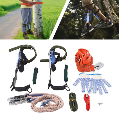 Tree Climbing Gear Adjustable Climbing Spike with Extra Multi-Functional Straps Tree Climbing Tools for Jungle Survival