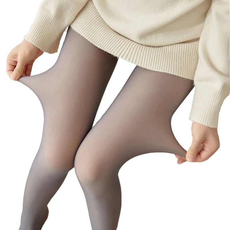 Women's Thermal Underwear Transparent Polar Thermo Warm Tights False Pantyhose Winterpanty Thermal Leggings Woman Polar Stocking