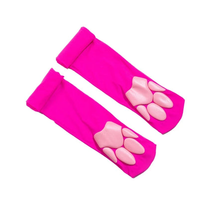 Cat Paw Thigh High Stocking Cosplay Paw Pad Socks Kitten Paw Over Knee Stockings