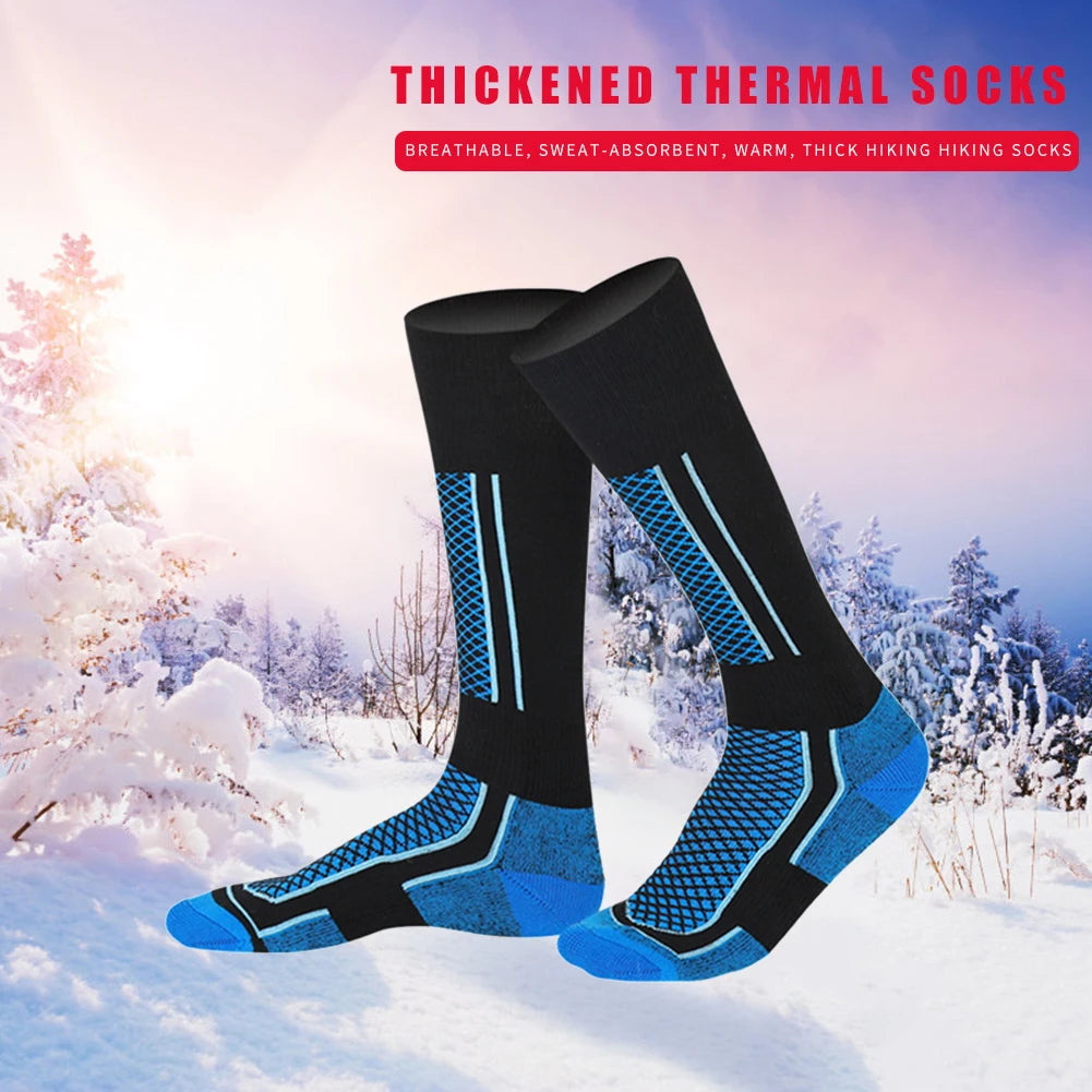 Men Women Kids Thermal Thicker Long Socks Breathable Ski Socks Knee-high Warm Outdoor Sports Performance Socks for Skiing Hiking