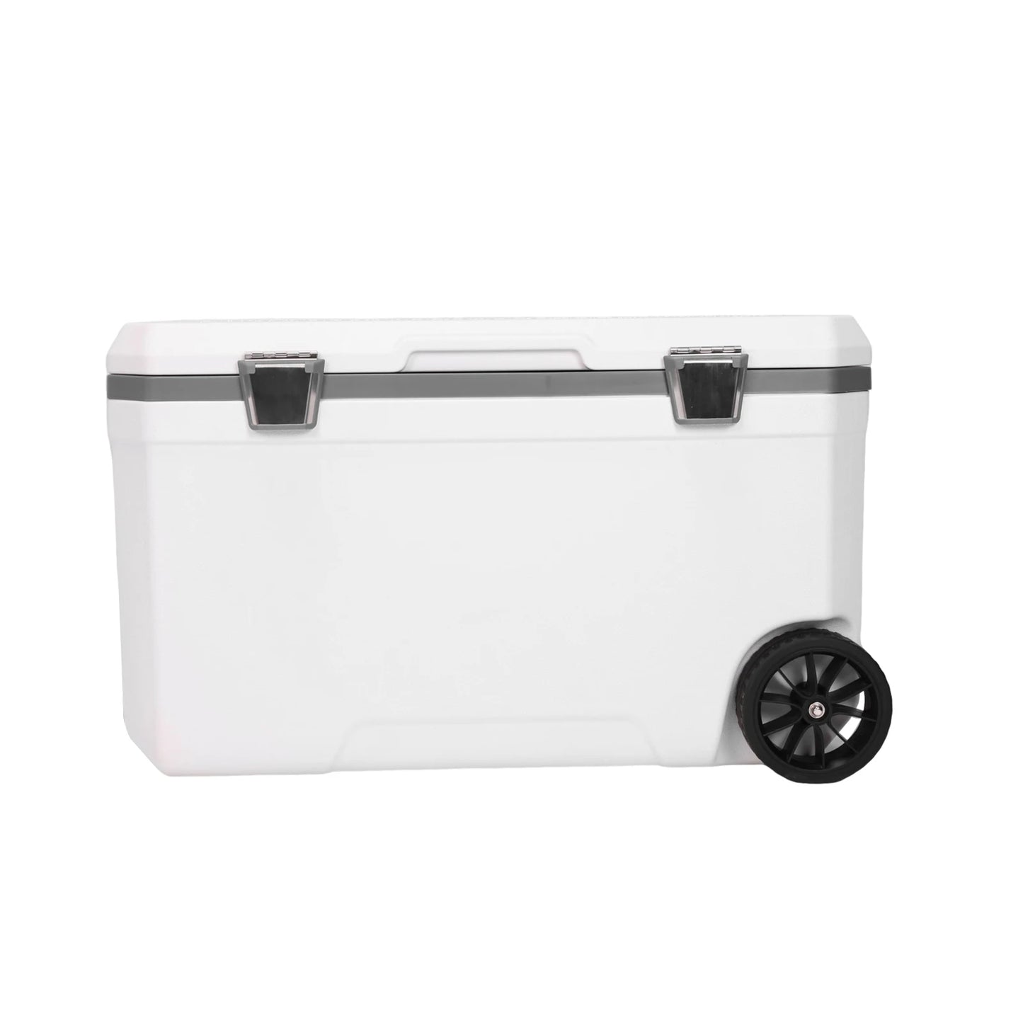 70L Outdoor Camping Vehicle Insulated Box with Handle Portable Car Wheel Insulator Plastic Cooler Box for Beach Beverage Camping