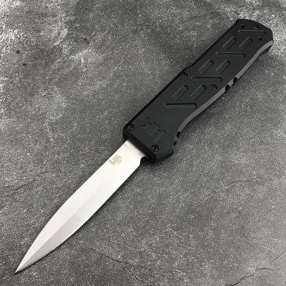HK14850 Compact Camping Knife - D2 Steel Blade with Nylon Carry Bag, T6 Aluminum Handle Ideal Travel & Everyday Carry (EDC) Tool