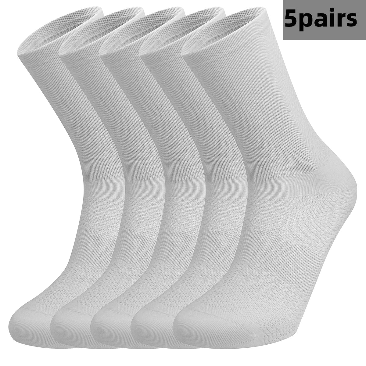 5 Pairs Cycling Socks Men Women Breathable Crew Bike Running Socks Fashion Compression Climbing Travelling Walking Hiking Socks