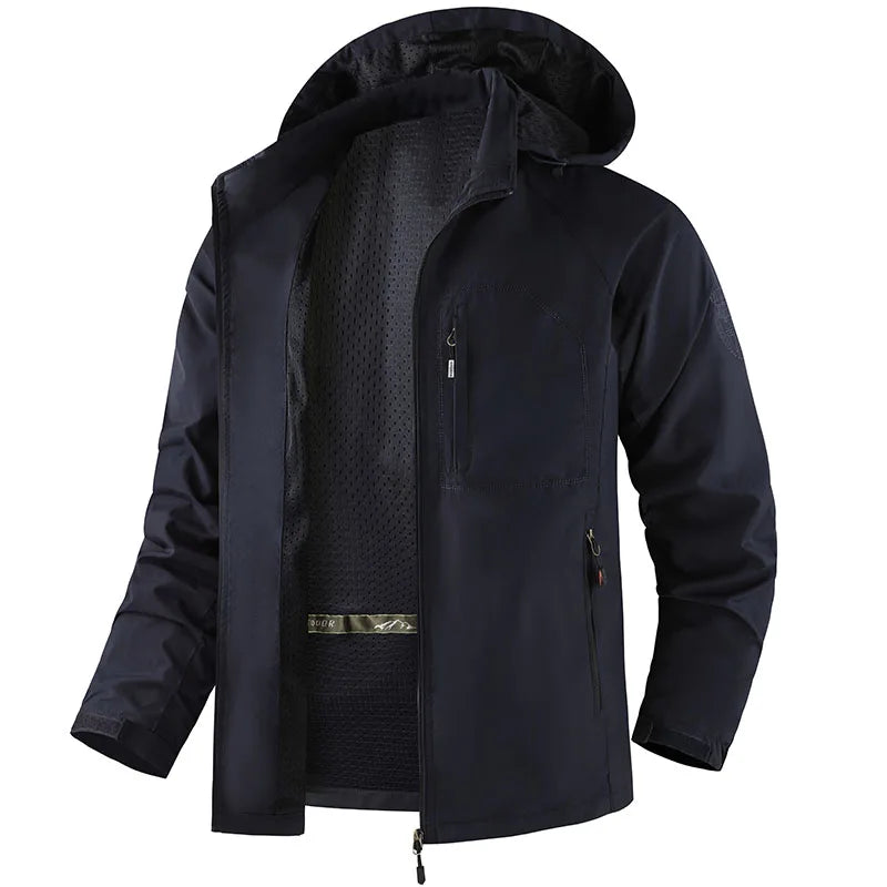 Camping Hiking Jacket Men Spring Autumn Outdoor Sports Breathable Coats Climbing Trekking Windbreaker Travel Waterproof Jacket