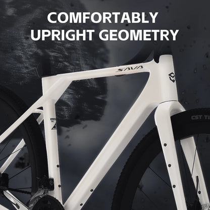 SAVA R21 Gelaro S6/S4 Gravel Bike, All-Terrain Off-Road Bike, 700C Carbon Fiber Frame and GRX 11/GRX 20Speed Gearset bicycle