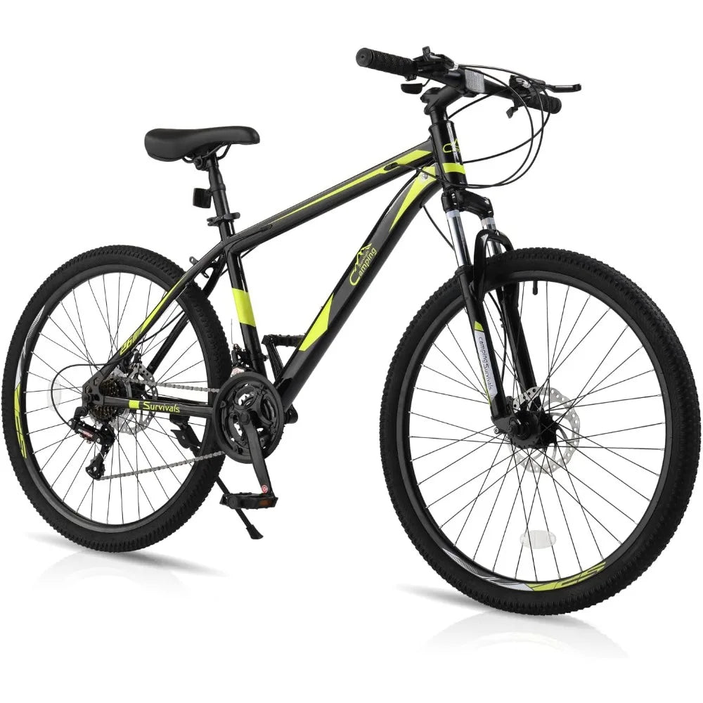 Ktaxon Mountain Bike 24/26/27.5 Inch Men & Women Mountain Bike with 21-Speed Adult Bikes, Double Disc Brake