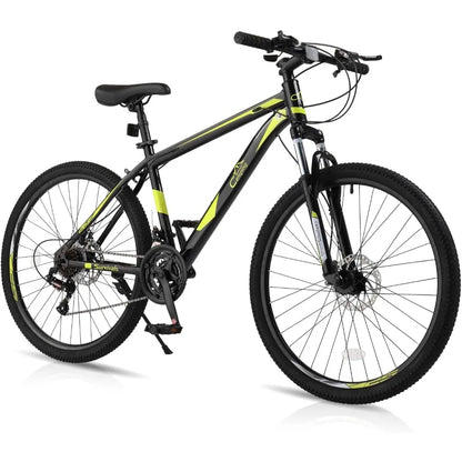 Ktaxon Mountain Bike 24/26/27.5 Inch Men & Women Mountain Bike with 21-Speed Adult Bikes, Double Disc Brake