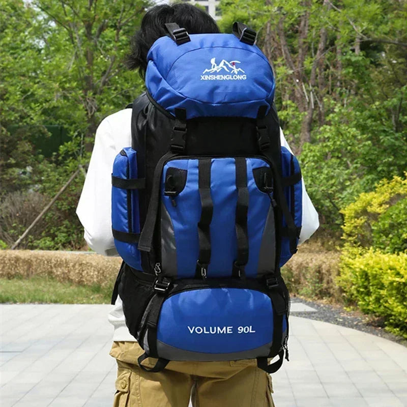 90L Waterproof Hiking Camping Backpack Trekking Bag Rucksack Large Capacity Travel Outdoor Sports Bags Camping Equipments