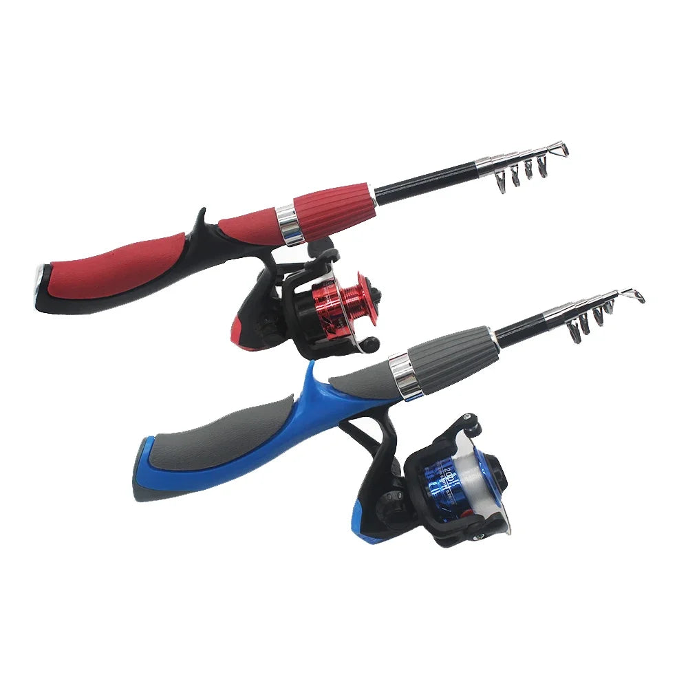 Child Telescopic Fishing Rods With Spinning Reel